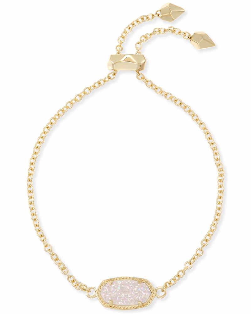 Elaina Gold Adjustable Chain Bracelet in Iridescent Drusy | Kendra Scott