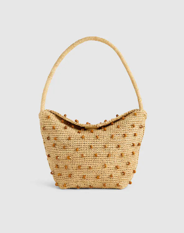 The Signature Woven Shoulder Bag in Raffia | Madewell