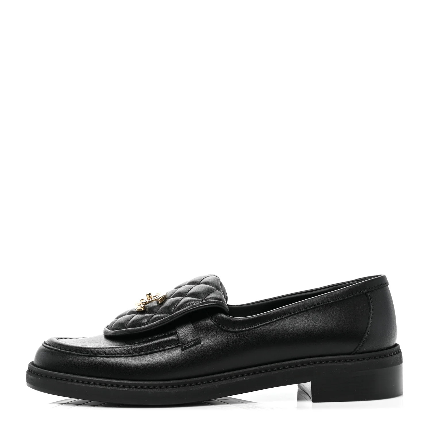 CHANEL Lambskin Quilted CC Turnlock Loafers 40 Black | FASHIONPHILE (US)