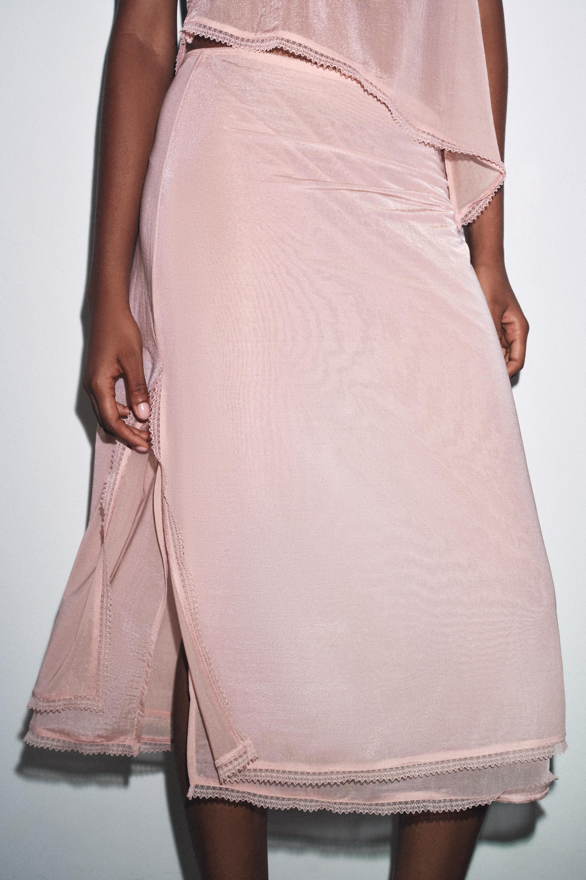 ORGANZA MIDI SKIRT | Zara US
