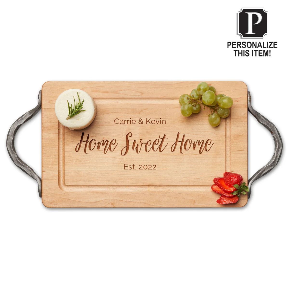 Personalized Maple Wood Cutting + Cheeseboard 13 x 8 | Sophistiplate