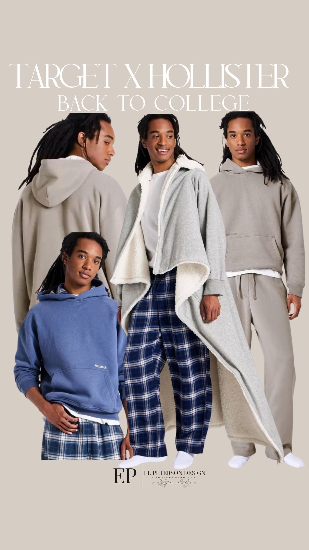 #AD As we get ready to send our son off to college, we wanted to make sure he had a few comforts to take with him (Christian did the try on for him 😉). So I’m excited to partner with @Target on their Hollister collection of loungewear. From late-night study sessions to slow mornings in the dorm, these are the lounge sets I know he will be most comfortable in. Target has made it so easy to find everything he needs for the year ahead.

If you’ve been thinking about grabbing this collection, don’t wait—it’s your last chance before it sells out! ✨

Here’s to new beginnings, dorm living, and sending them off wrapped in a little extra comfort.

#ad @Target #Target #TargetPartner
@Shop.LTK #liketkit


Target x Hollister 
Back to College
Sweatshirt
Sweatpants
Hooded throw blanket