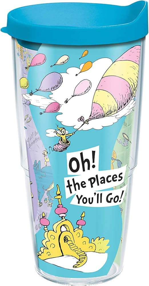 Tervis Dr. Seuss - Oh the Places You'll Go Quote Made in USA Double Walled Insulated Tumbler Trav... | Amazon (US)