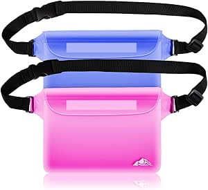 HEETA 2-Pack Waterproof Pouch, Screen Touch Sensitive Waterproof Bag with Adjustable Waist Strap ... | Amazon (US)