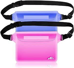 HEETA 2-Pack Waterproof Pouch, Screen Touch Sensitive Waterproof Bag with Adjustable Waist Strap ... | Amazon (US)