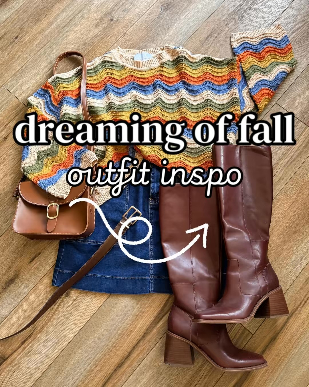 fall outfit inspo 🤎 the rainbow sweater is from a boutique called “neutral ground”.

#LTKSeasonal #LTKSaleAlert #LTKootd