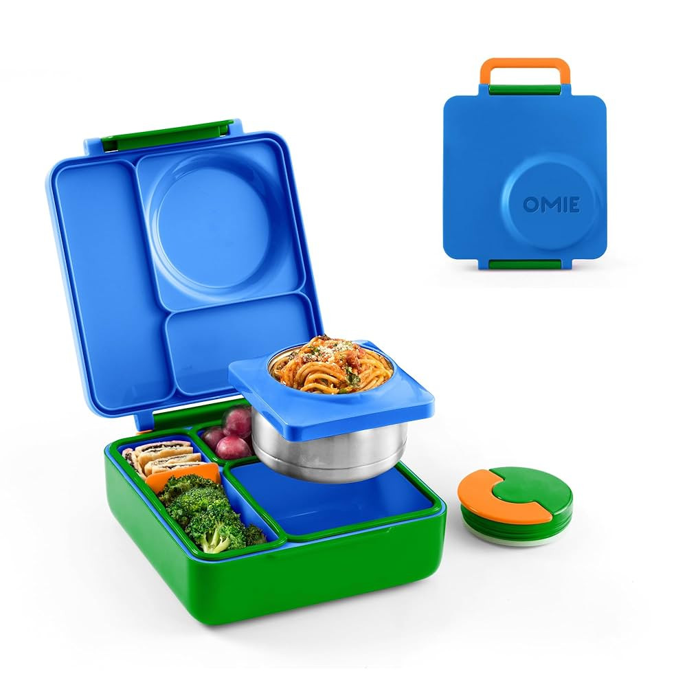 OmieBox Bento Box for Kids - Insulated Bento Lunch Box with Leak Proof Vacuum Insulated Food Jar ... | Amazon (US)