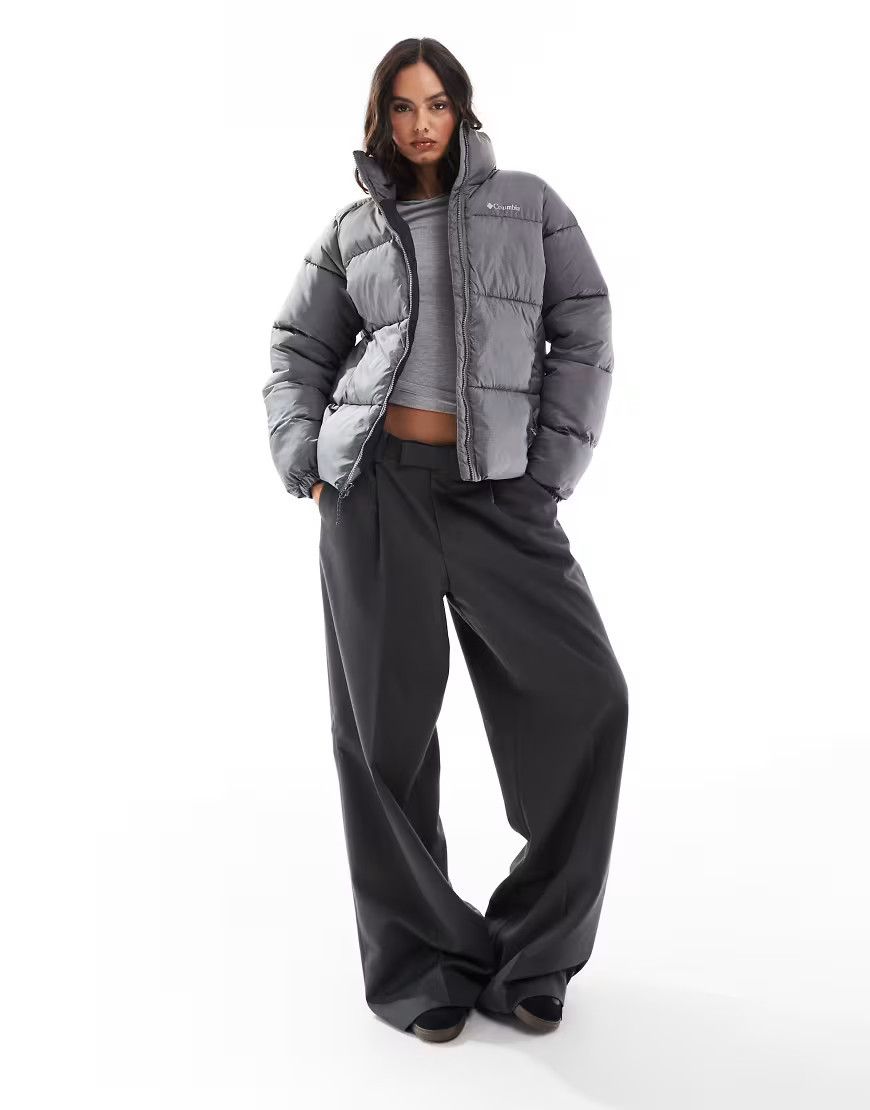 Columbia Puffect II puffer full zip jacket in city grey | ASOS (Global)