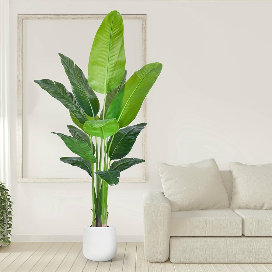 Artificial Bird of Paradise - Fake Plants Areca Palm Tree Faux Tropical Palm Potted Dypsis Lutesc... | Amazon (US)