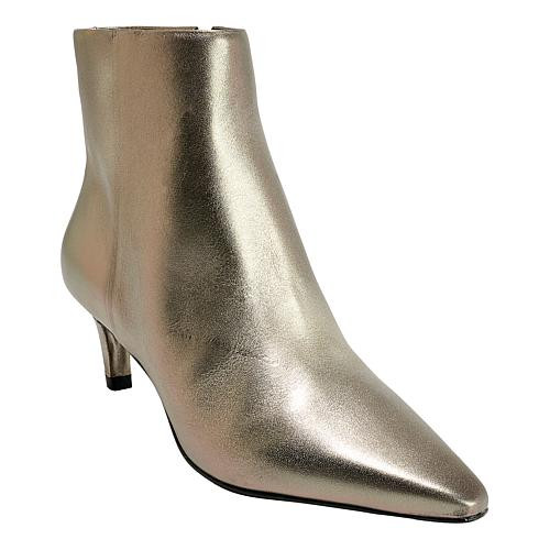 Vince Camuto® Quinley Leather Bootie - Metallic - Size 9 | HSN
