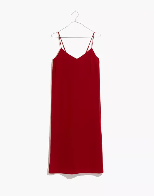 Silk Side-Slit Slip Dress | Madewell