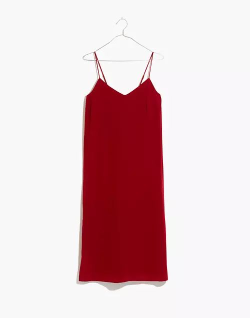 Silk Side-Slit Slip Dress | Madewell