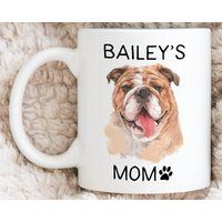 English Bulldog Mug, Gifts, Dog Mom British Coffee Personalized Cup | Etsy (US)