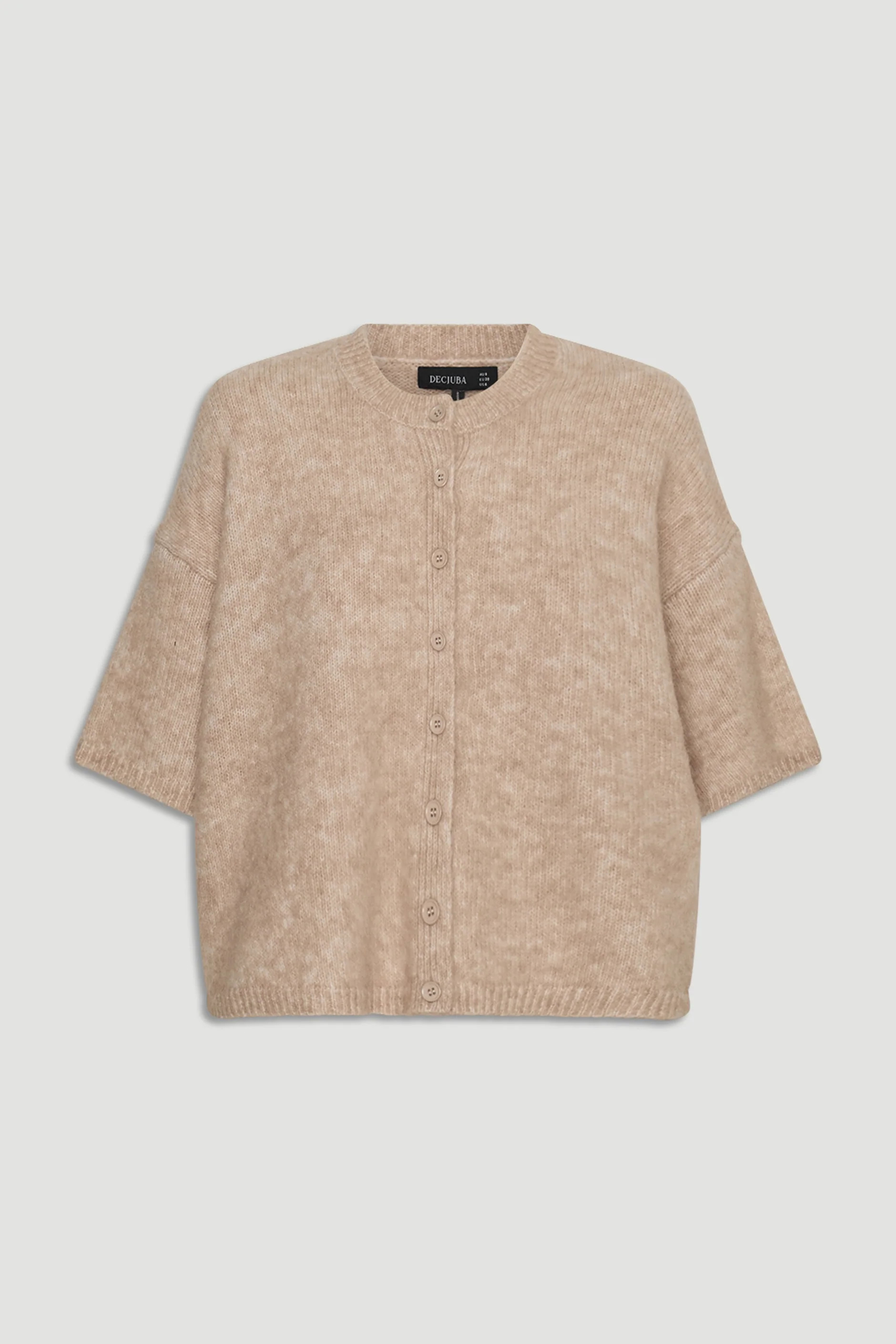 Lola Boxy Knit Cardigan - Shortbread | DECJUBA