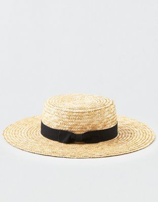 San Diego Hat Co. Wheat Straw Boater Hat | American Eagle Outfitters (US & CA)