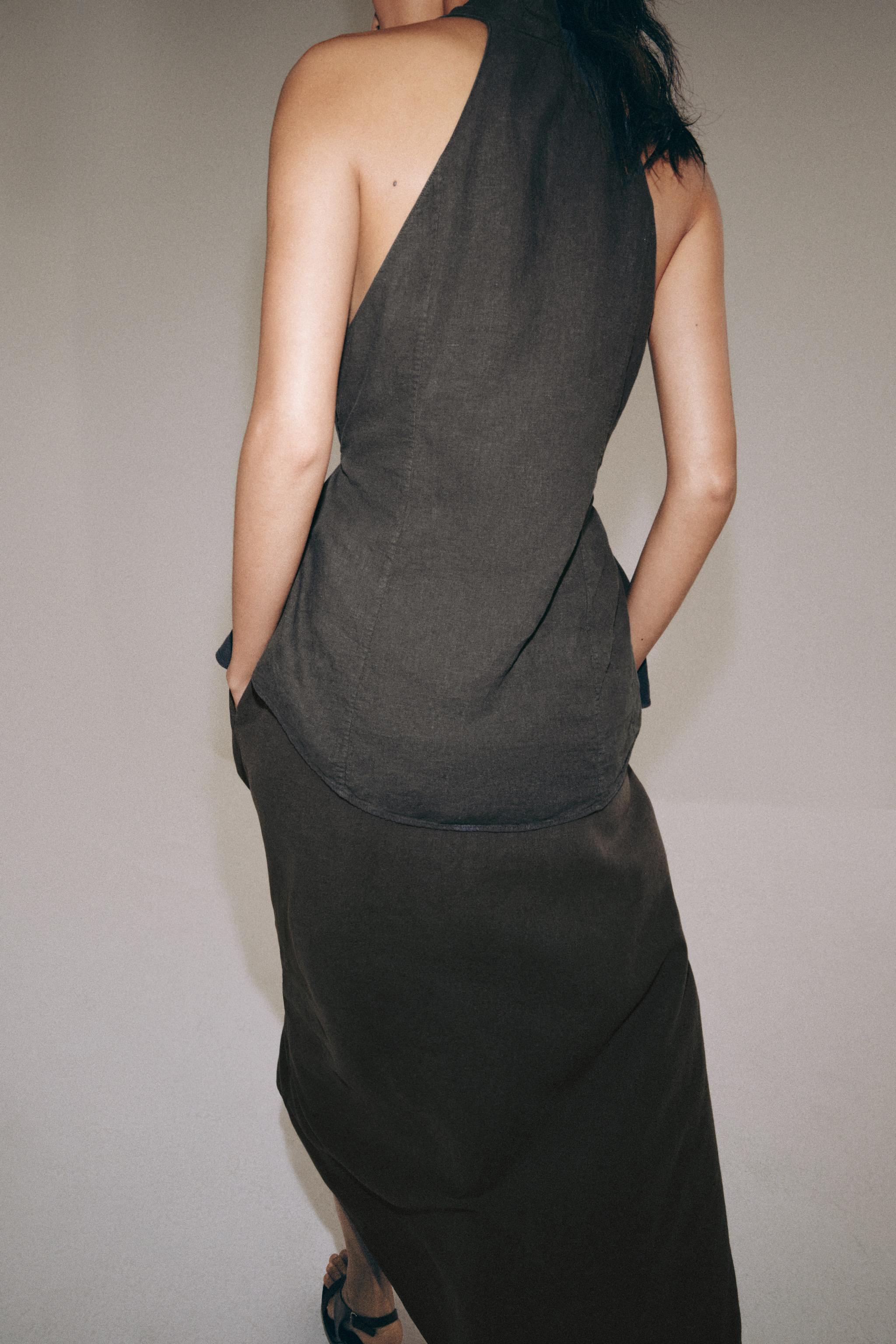 ZW COLLECTION LINEN WRAP TOP | Zara US