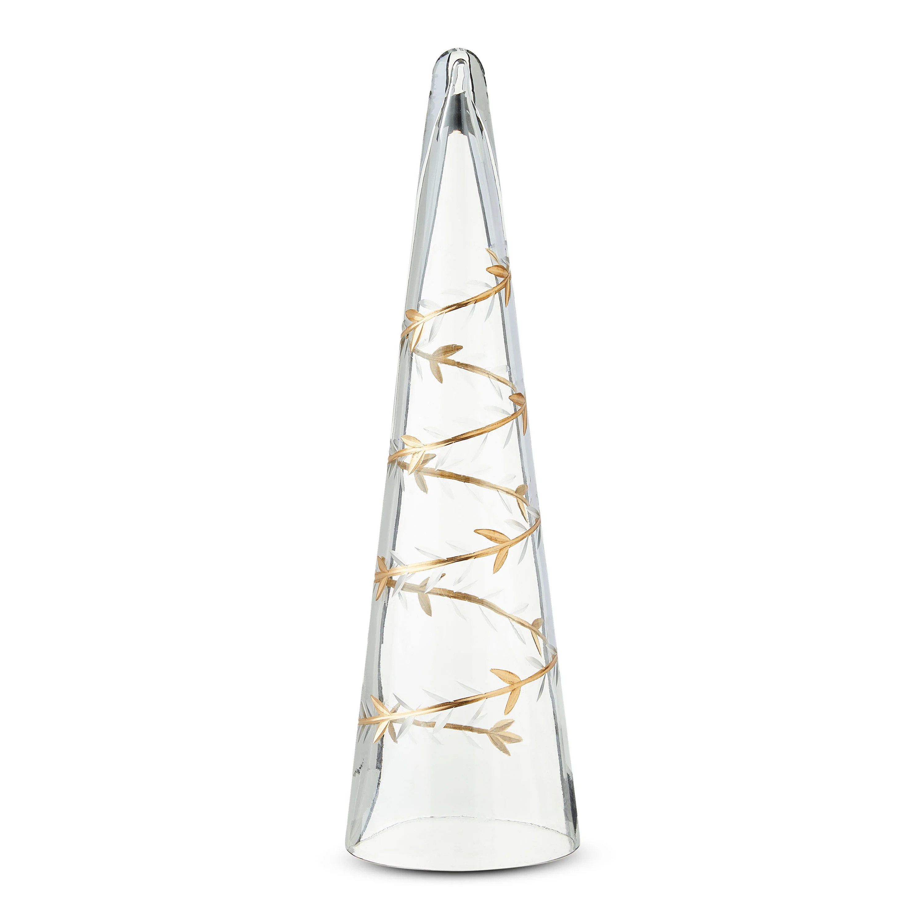 My Texas House Glass Cone Christmas Tabletop Decor, Gold, 14 in | Walmart (US)