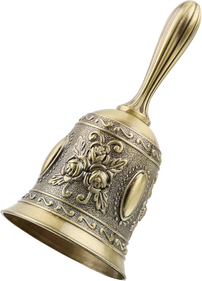 1 Pack Hand Held Bell, Metail Dinner Bell Wedding Bells, Service Bell Call, Vintage Bell | Amazon (US)