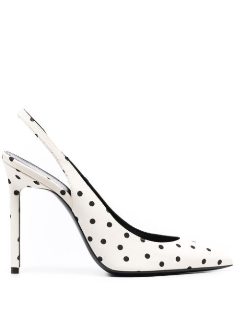 polka dot slingback pumps | Farfetch (US)