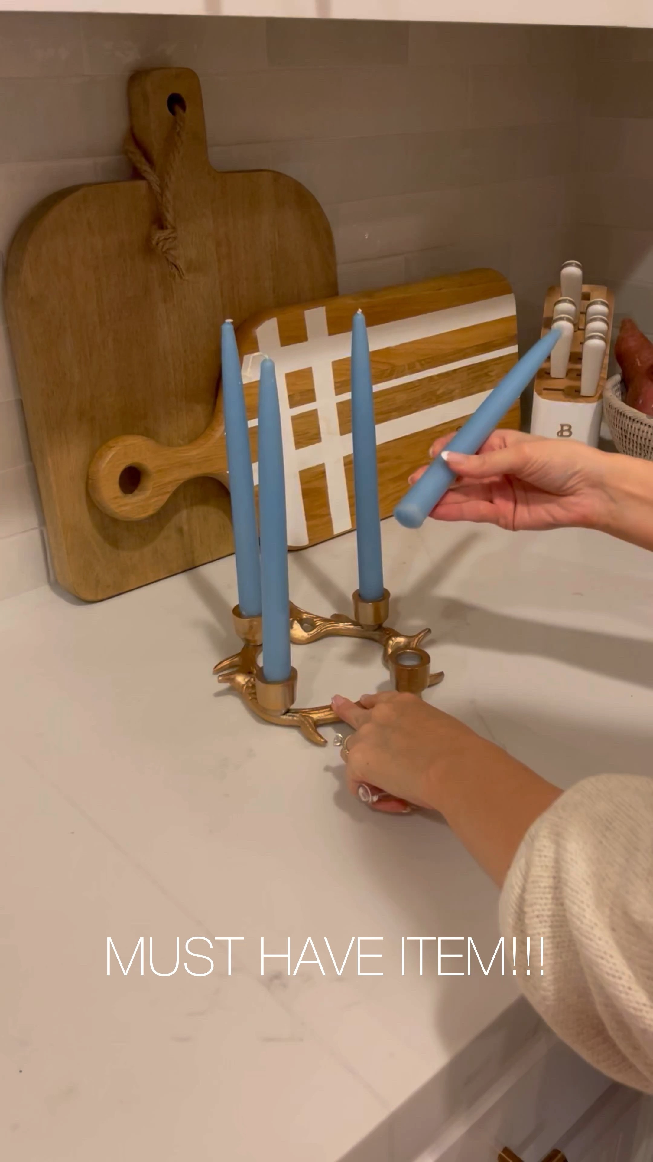 Nifty little gadget for getting your taper candles to fit if they are too large for the holder. 

#LTKhome #LTKSeasonal