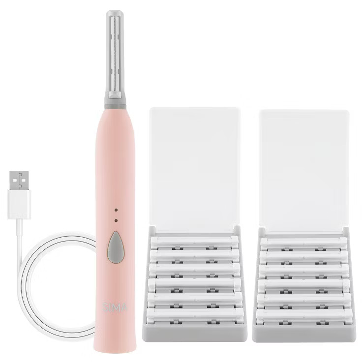 Spa Sciences SIMA Sonic Dermaplaning Tool for Exfoliation & Peach Fuzz Removal - Pink | Target