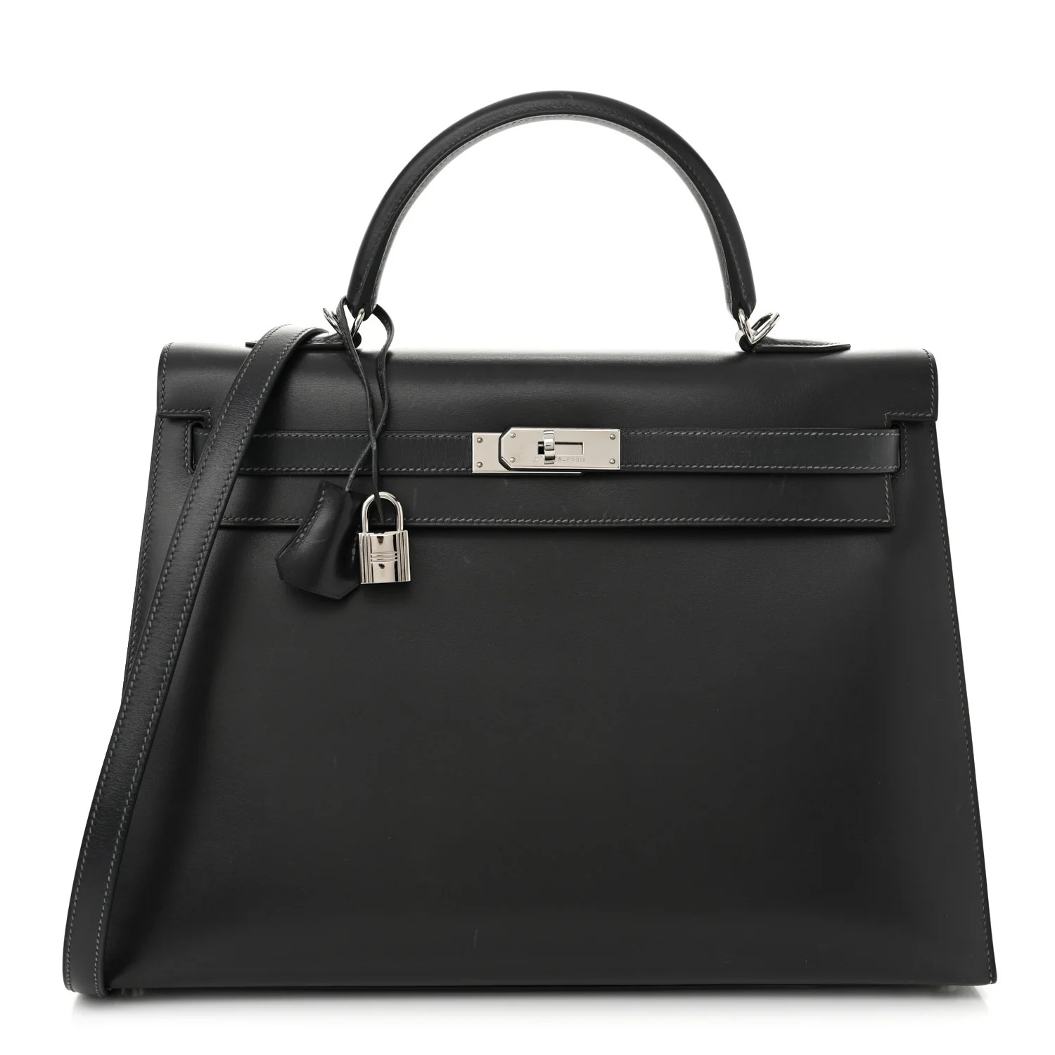 Hermes Box Kelly Sellier 35 Graphite 1713616 | FASHIONPHILE (US)