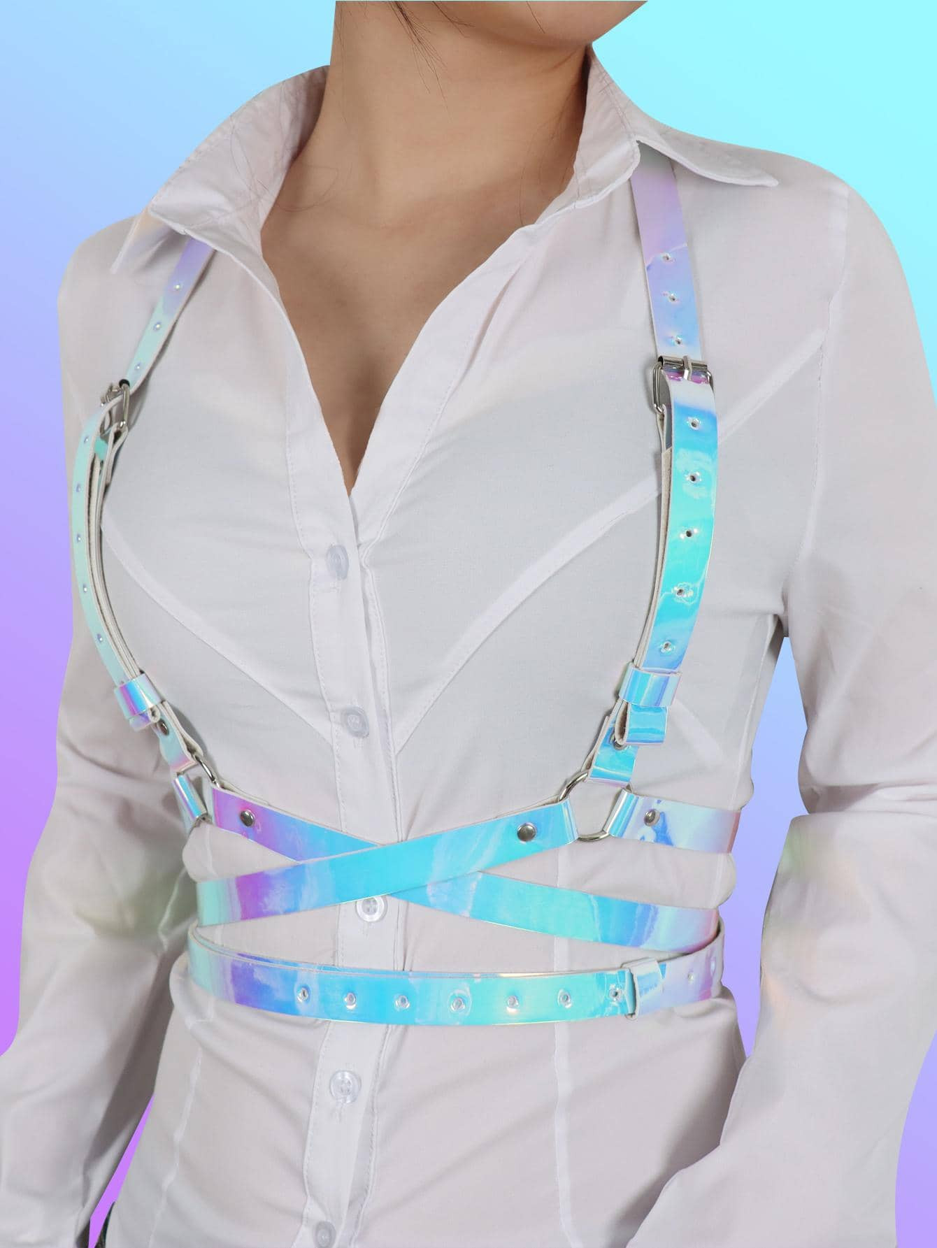 Holographic Harness Belt | SHEIN