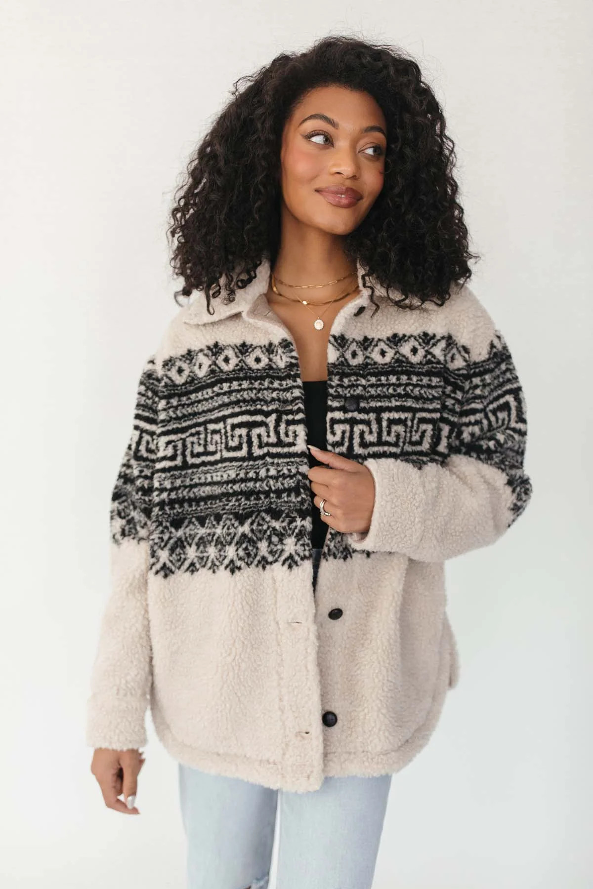 Sherpa Aztec Jacket- FINAL SALE | The Post