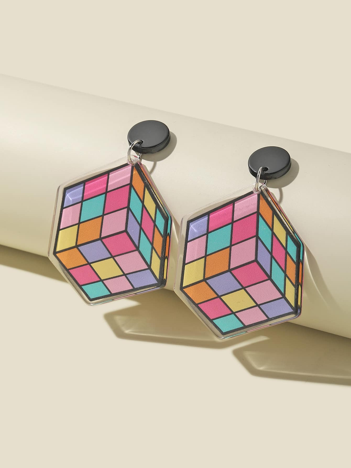 Cartoon Magic Cube Drop Earrings | SHEIN
