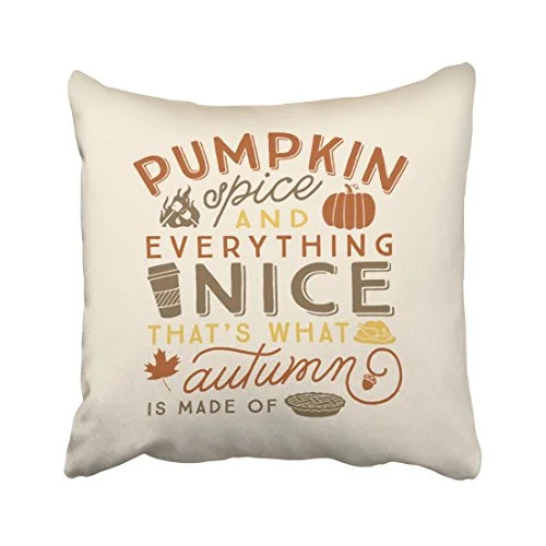 WinHome Decorative Pillowcases Pumpkin Spice Typographic Autumn Throw Pillow Covers Cases Cushion... | Walmart (US)