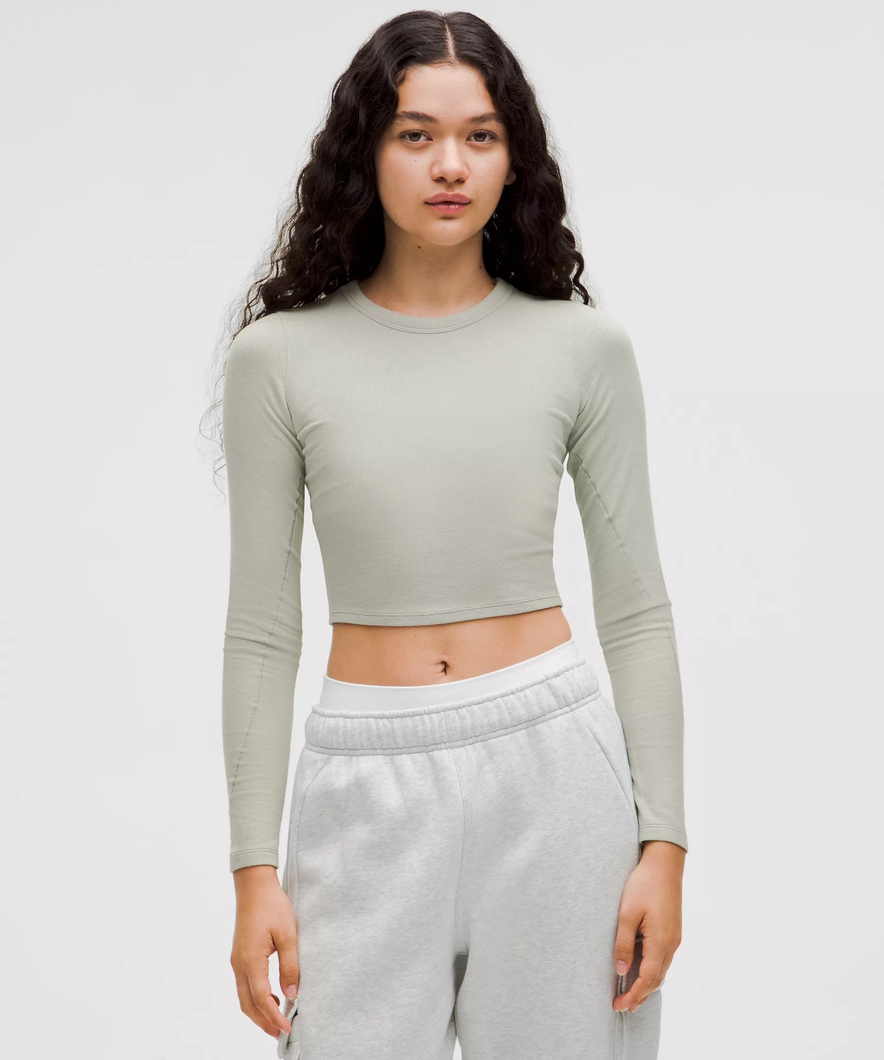 Hold Tight Straight-Hem Cropped Long-Sleeve Shirt | Lululemon (US)