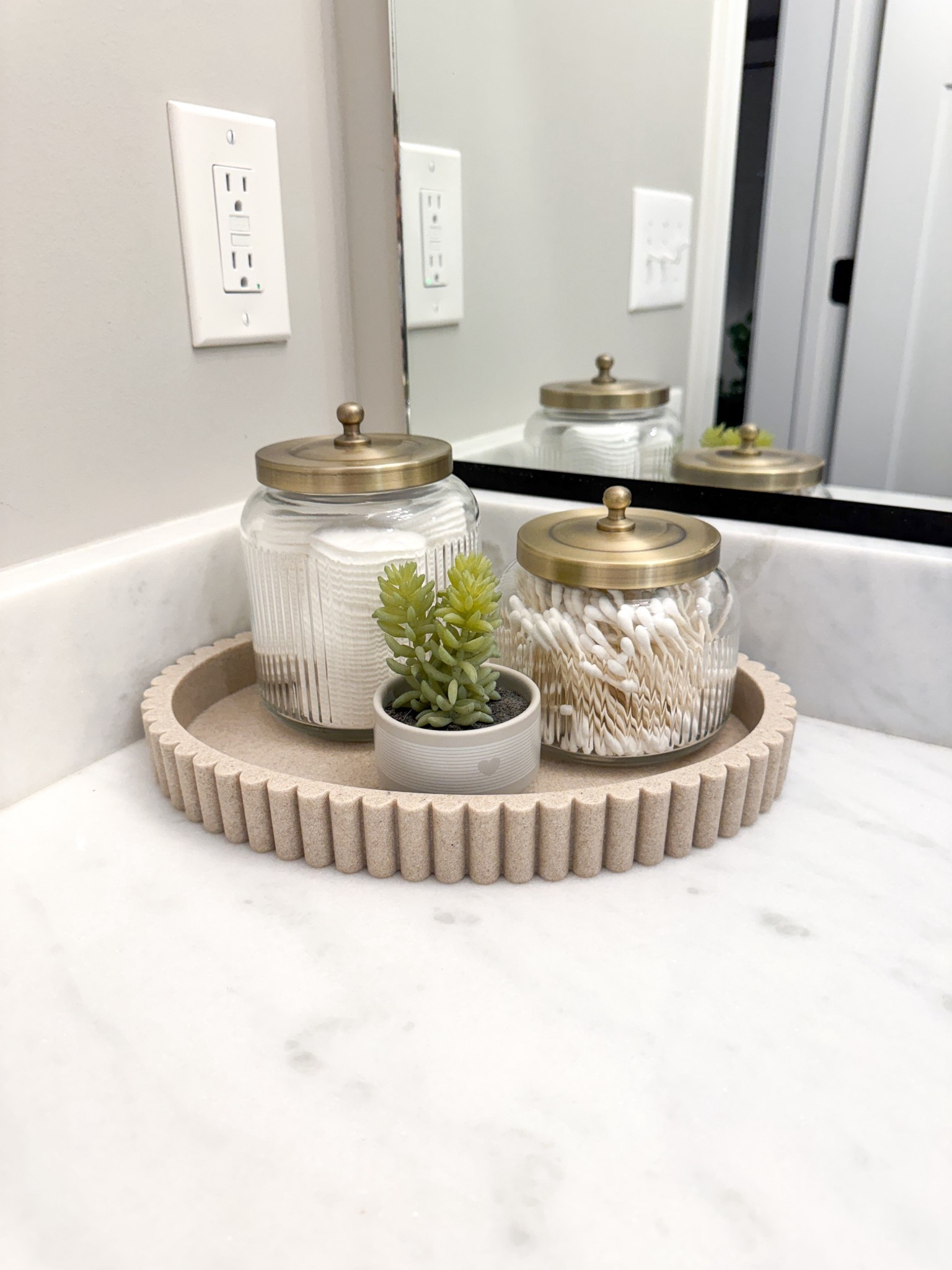 Setting up our guest bathroom and these jars are just so pretty! 😍 

#LTKHome #LTKFamily