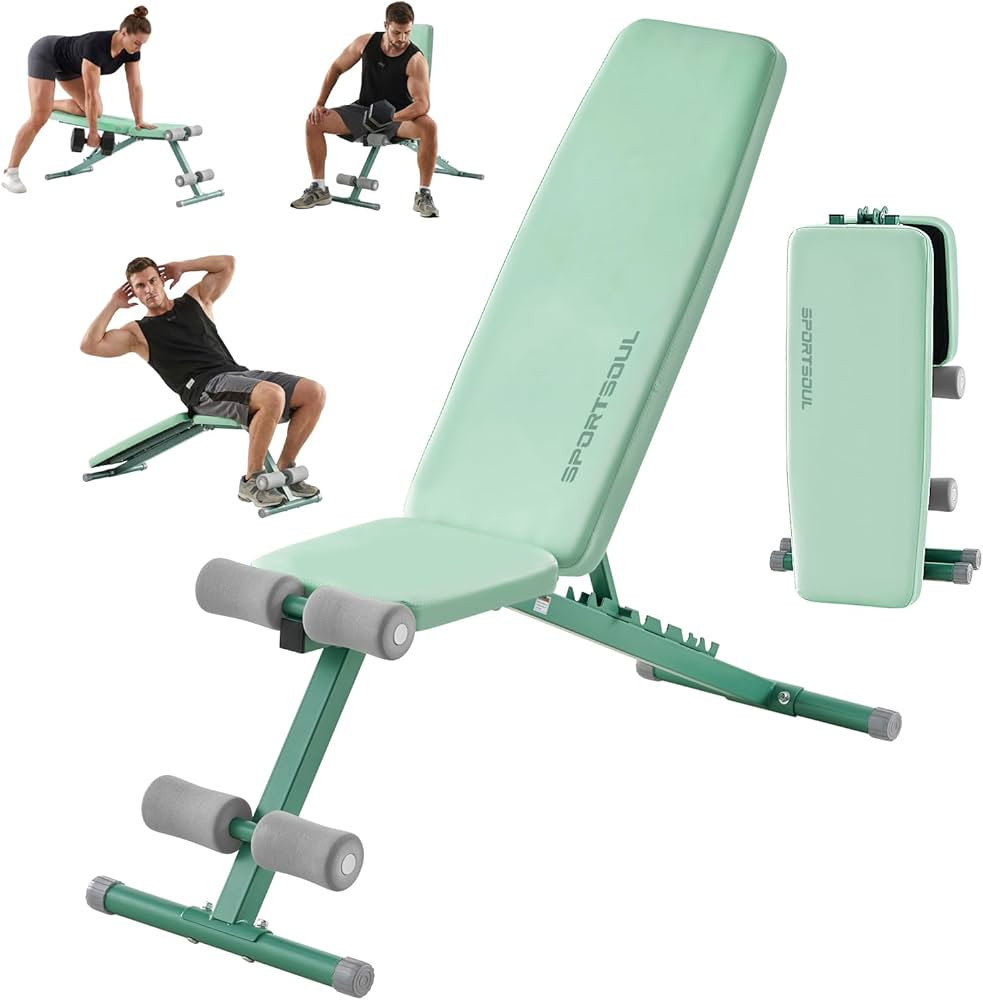 SPORTSOUL 880LB Weight Bench for Home Gym, 8-Position Backrest Adjustable Workout Bench for Stren... | Amazon (US)