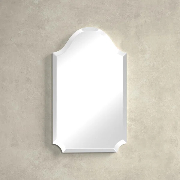 Midway Tall Arched Scalloped Frameless Wall Mirror | Wayfair North America