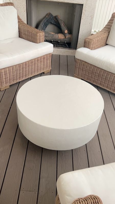 Target indoor outdoor coffee table. I have the matching side tables in my living room. You can layer the two tables together as well.  These patio chairs are a splurge but so gorgeous.  

#LTKstyletip #LTKSeasonal #LTKhome