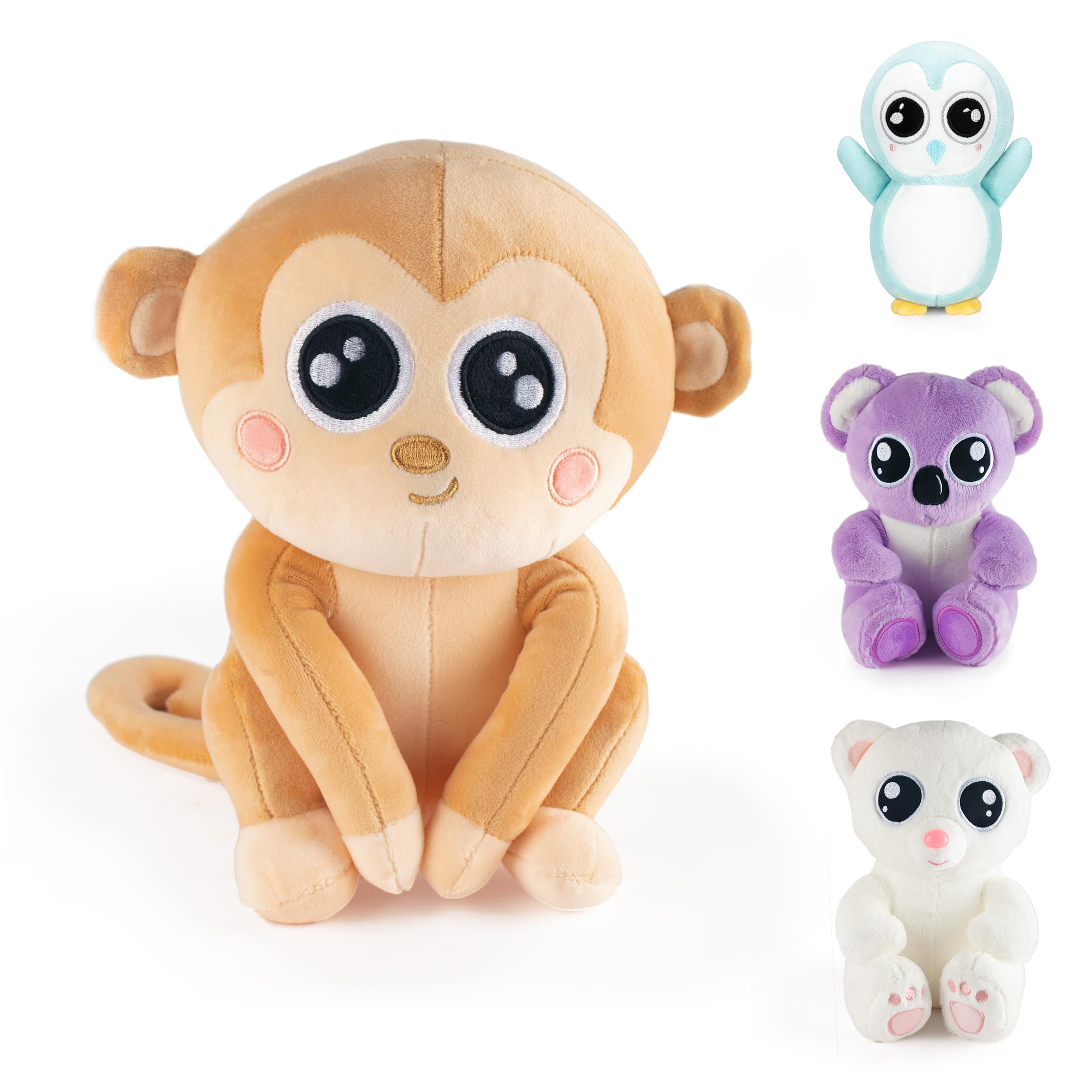 Monkey Toy Plushie, Cuddly & Cute Stuffed Animals for Kids and Adults, Stuffed Animals for Girls ... | Amazon (US)