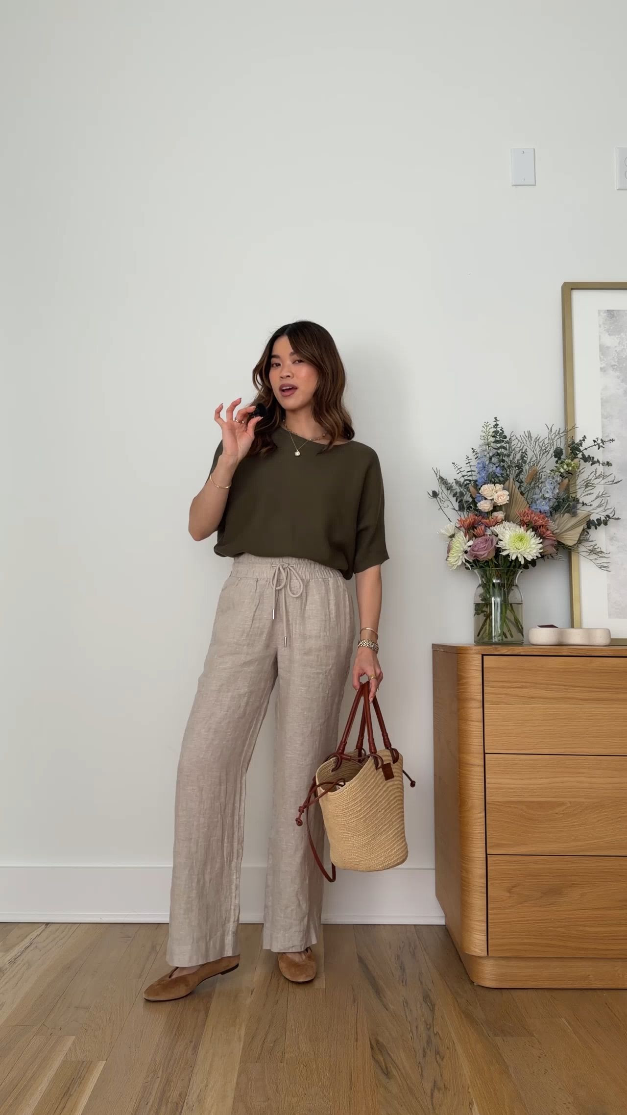 Sizing info:
• pants size XS in a 28inch inseam  
• top size XS

petite fashion, get dressed with me, outfit inspiration, ootd, nashville outfit, Nashville influencer, petite style, vacation style, casual outfits, mom style, petite pants, spring outfits, spring outfit info, spring pants, spring outfit idea, spring top, spring bag, spring sweater, spring shoes, linen pants, linen trousers, quince pants, lightweight pants, hot weather pants

#LTKPetite #LTKSeasonal #LTKootd