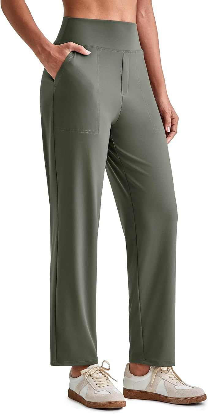 G4Free ShiftReady Women's Ankle Dress Yoga Pants Work Casual Travel Trouser | Amazon (US)