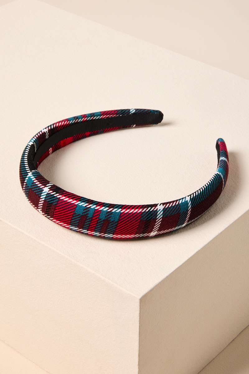Charlotte Plaid Puffy Headband | Francesca's