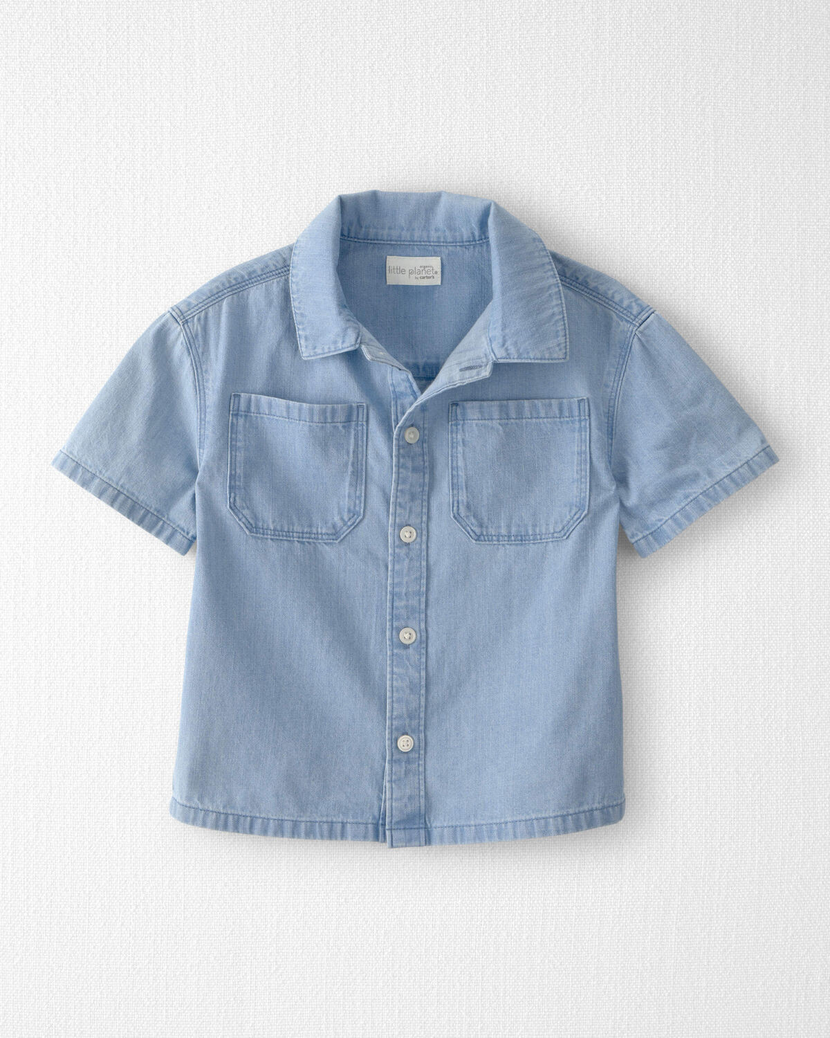 Toddler Boy Organic Cotton Chambray Button-Down Top - Little Planet | Carter's | Carter's Inc
