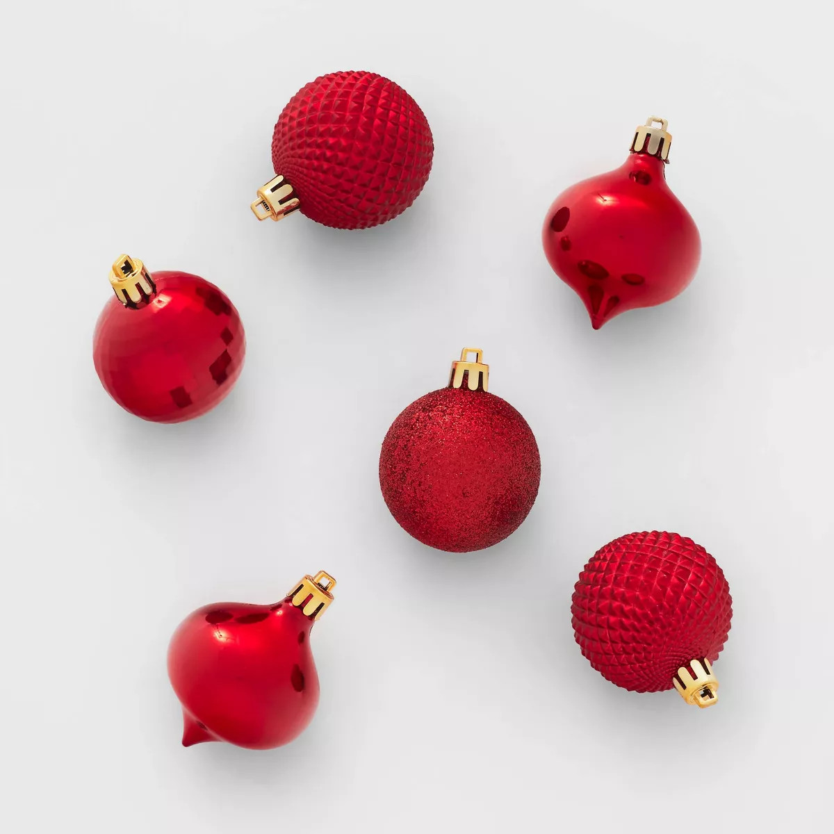 Shatter-Resistant Textured Plastic Christmas Tree Ornament Set 20pc - Wondershop™ | Target