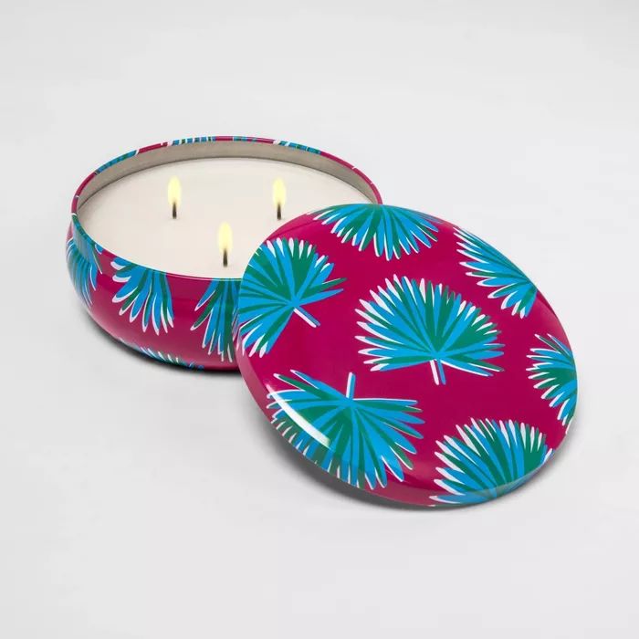 12.3oz Lidded Tin 3-Wick Summer Vibes Candle - Sun Squad™ | Target