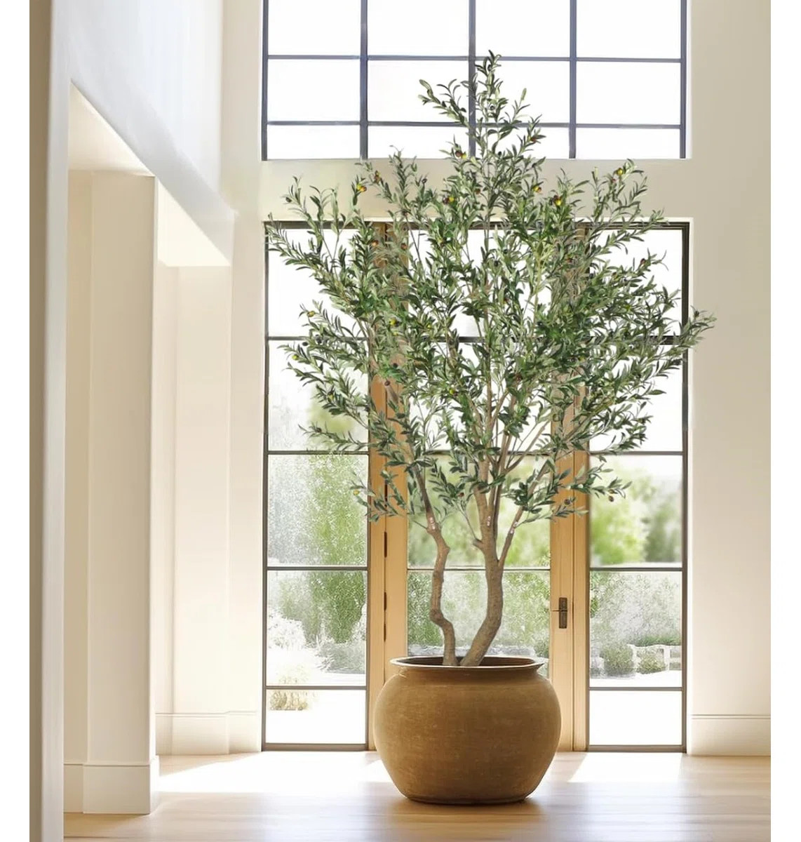 Tall Faux Olive Tree,10Ft(120in) Realistic Texture Potted Silk Artificial Olive Tree | Wayfair North America