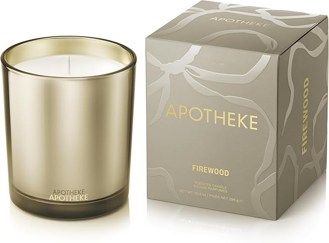 Apotheke Signature Scented Candles for Home, Firewood - 10.5 oz - Soy Wax, Non Toxic, Large Jar B... | Amazon (US)