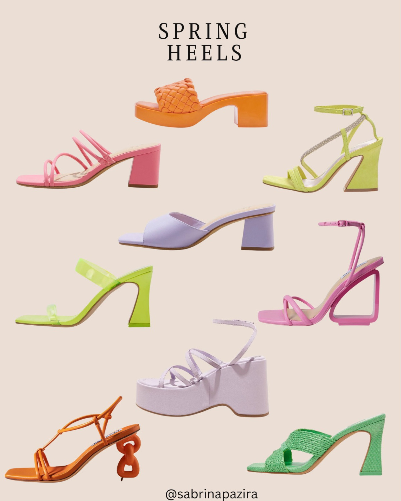 Spring heels, Strappy, neon, colorful, slides, mules, braided, bold, trendy, spring style, summer fashion 

#LTKunder100 #LTKshoecrush #LTKSeasonal
