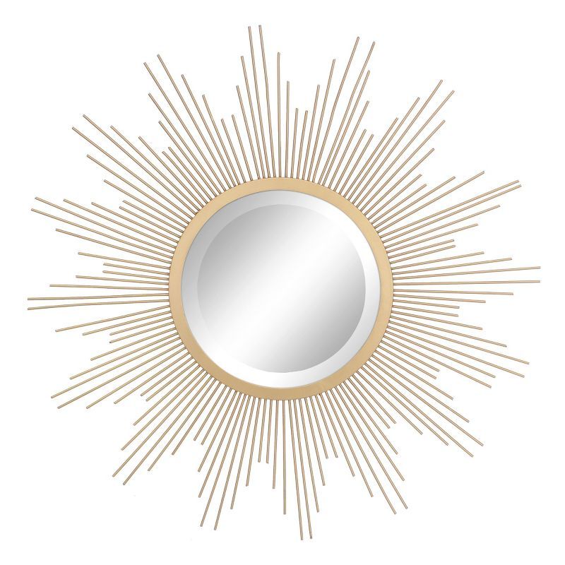 23" Metal Sunburst Wall Mirror Gold - Stonebriar Collection | Target