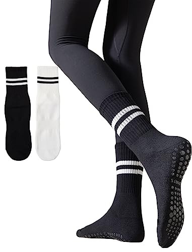 Irisbear Womens Pilates Socks with Grips Non Slip Yoga Socks Barre Gym Athletic Grippy Socks for ... | Amazon (US)