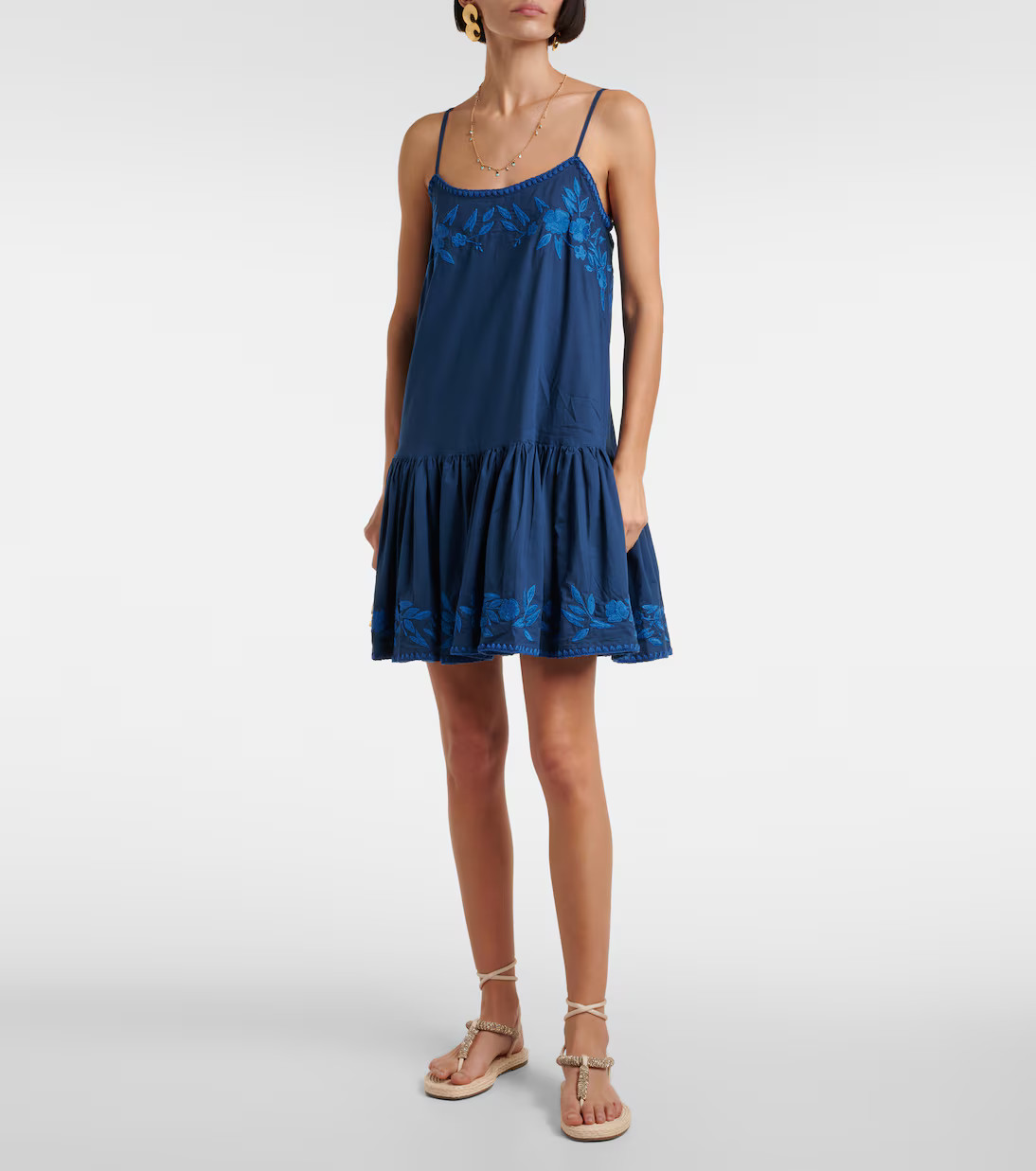 Embroidered chambray minidress | Mytheresa (US/CA)