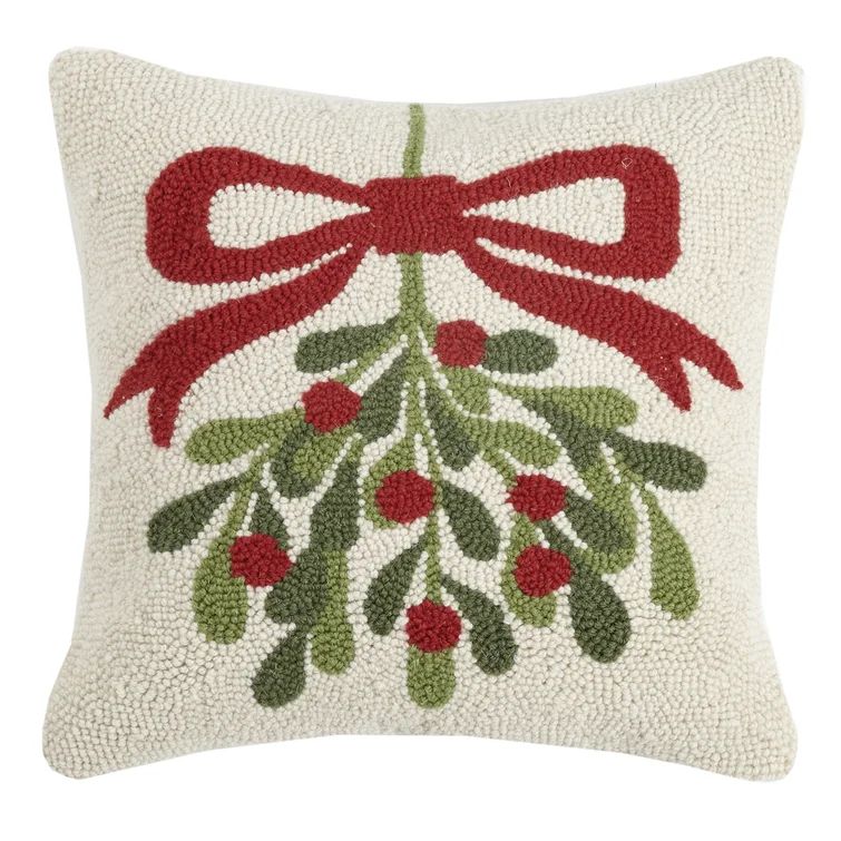 CasavantMistletoe Hook Wool Throw Pillow | Wayfair North America