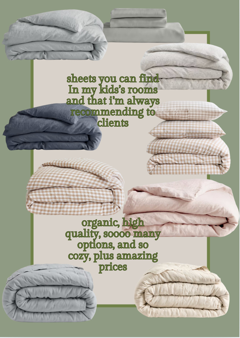 sheets you can find In my kids’s rooms and that i’m always recommending to clients

organic, high quality, soooo many options, and so cozy, plus amazing prices 

 #LTKHome #LTKFindsUnder100 #LTKStyleTip